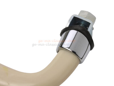 Haltegriff am Armaturenbrett für VW Käfer 58-67 Elfenbein beige Chrom