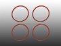 Beauty Rings Felgenzierringe für Radkappe 5-Loch Felge rot