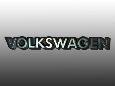 " VOLKSWAGEN " Schriftzug hinten VW  Golf 1 2 Jetta 2 Polo 1 silber