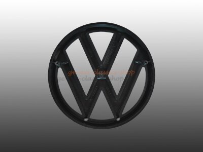 &quot; VW &quot; Emblem schwarz vorne f&uuml;r VW Bus T3...