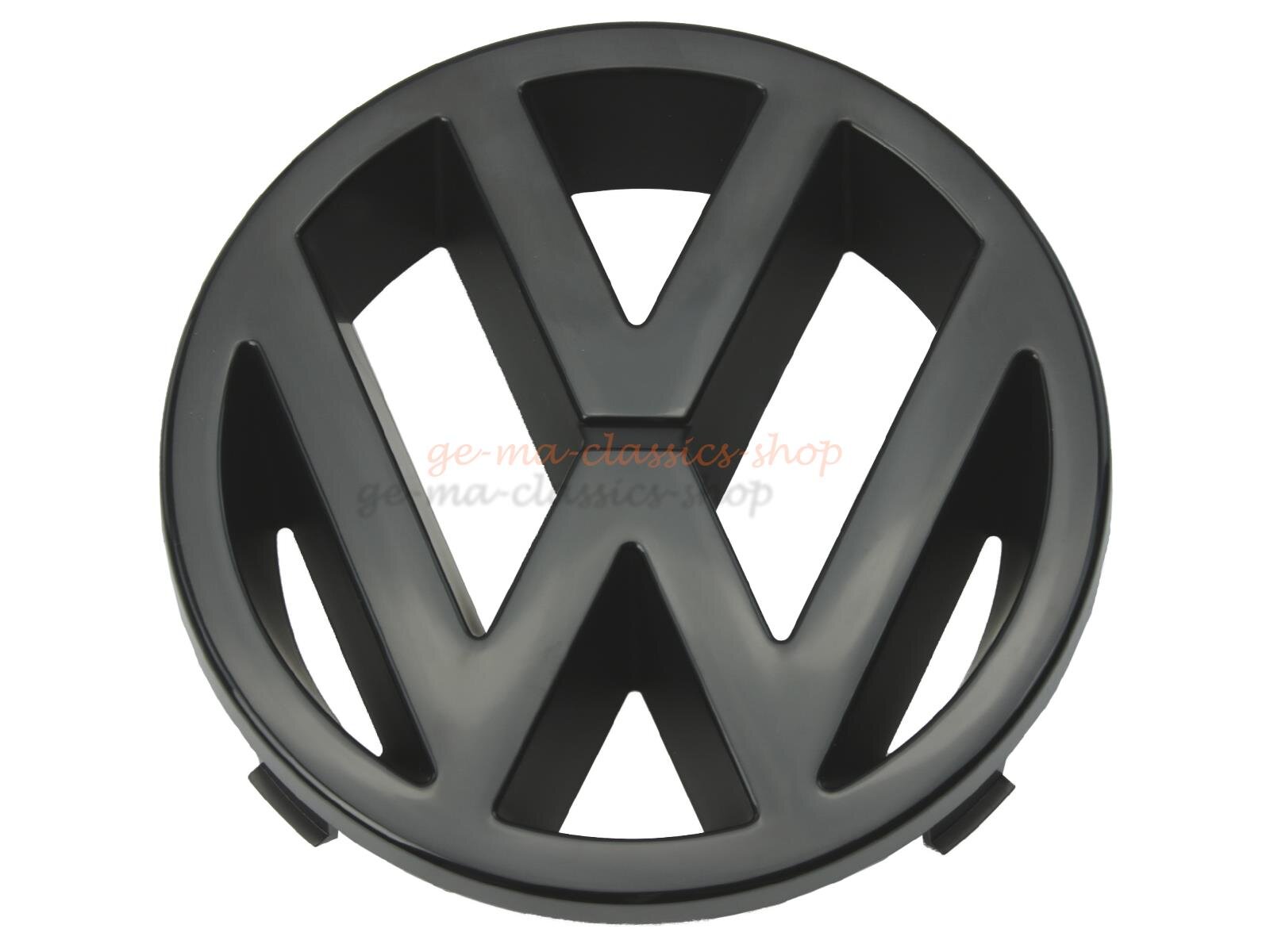 "VW" Emblem Zeichen 125mm Schwarz vorne VW Bus T3 ab 8/87 Original