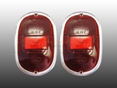 R&uuml;cklichtglas rot- rot- rot f&uuml;r VW Bus T1 T2a...