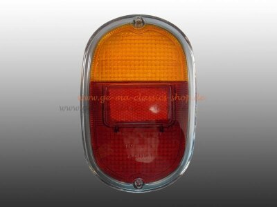 R&uuml;cklichtglas f&uuml;r VW Bus T1 T2a 61-71 Chrom