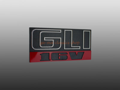 Schriftzug Emblem GLI 16V Kühlergrill VW Golf Jetta...