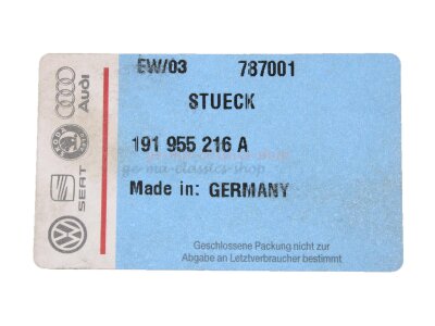 Wischerwelle rechts Beifahrerseite VW Golf 2 Jetta 2 ab 1988 M8 NEU Original