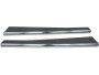 Alu Trittbrett Paar Billet Look Schwarz mit polierter Kante/Rippen für VW Käfer