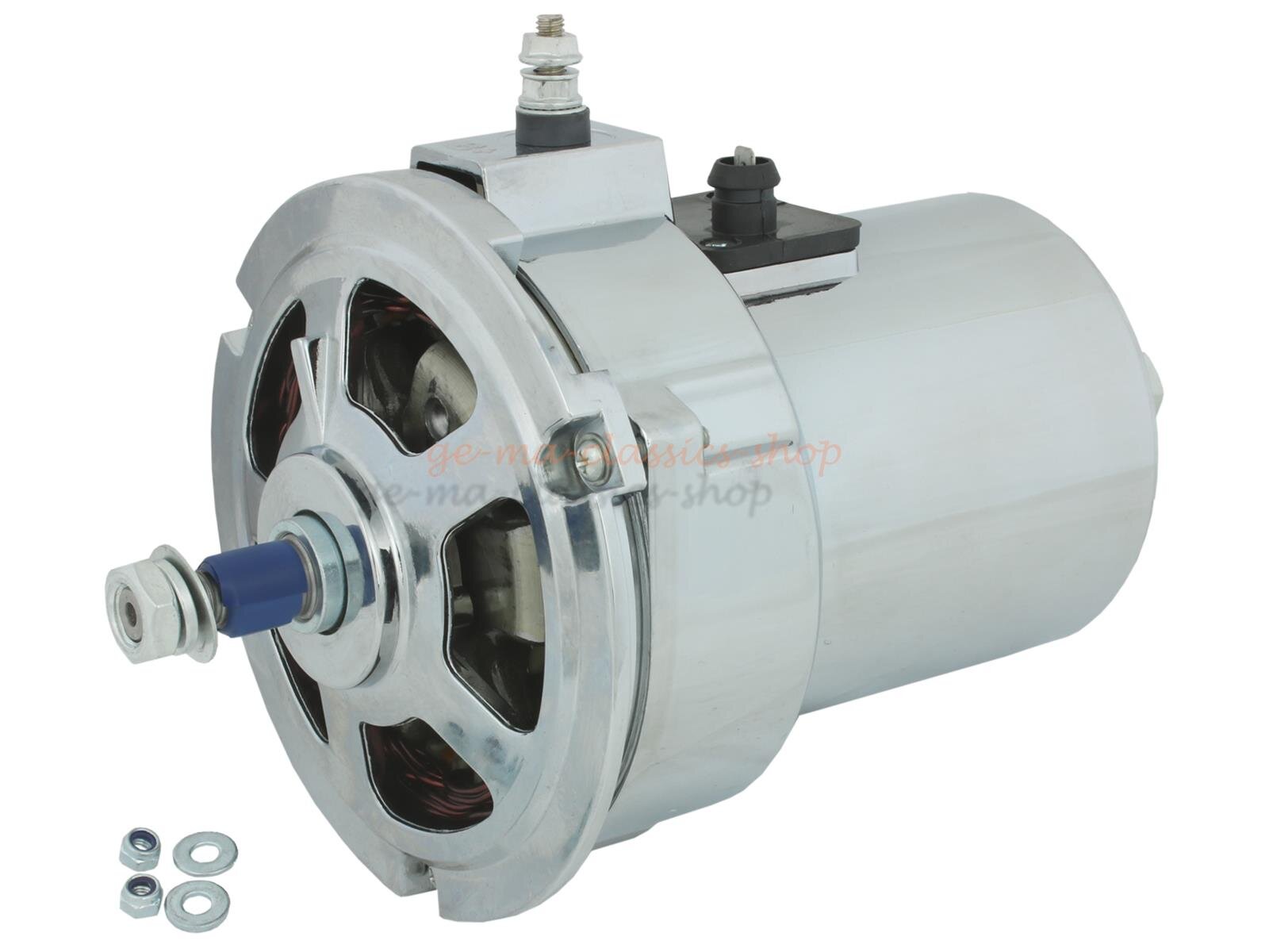 Lichtmaschine Typ1 Drehstrom verstärkt 75A Chrom für VW Käfer Bus T2 BJ 75-79