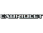 "CABRIOLET" Schriftzug für VW Golf 1 Cabrio weiß/satinschwarz Heckklappe