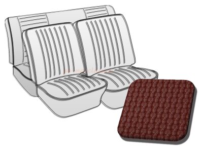 Sitzbezüge für VW Käfer 68-72 Dunkel-Rot