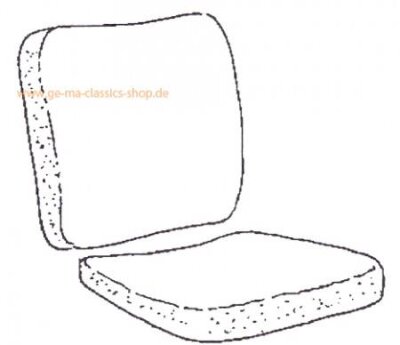 Schaumstoff-Sitzpolster Käfer m Cabrio 68-72 hoch