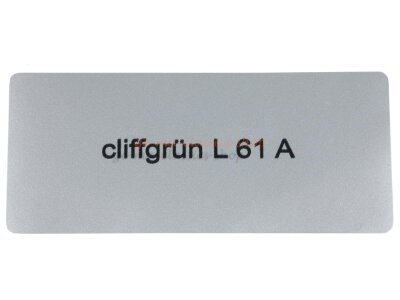 Aufkleber &quot;cliffgr&uuml;n L 61 A&quot; Farbcode Sticker