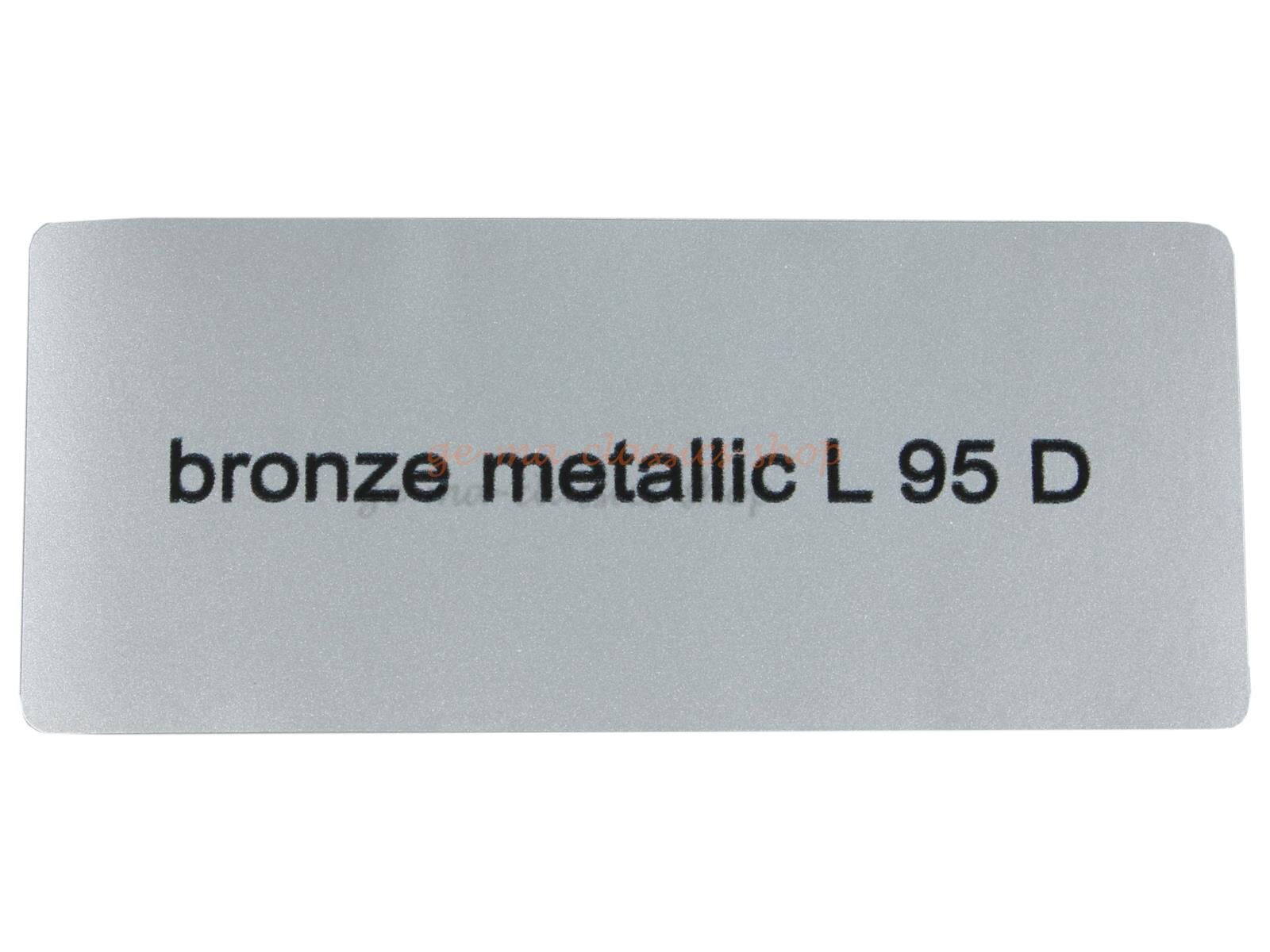 Aufkleber "bronze metallic L 95 D" Farbcode Sticker