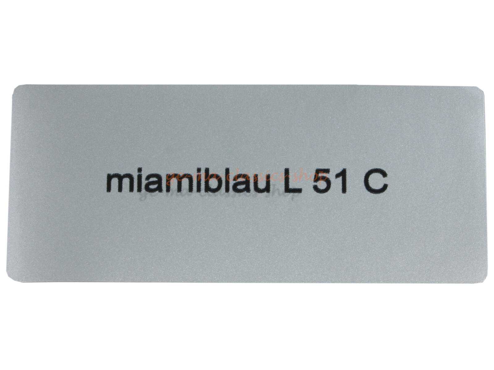 Aufkleber "miamiblau L 51 C" Farbcode Sticker