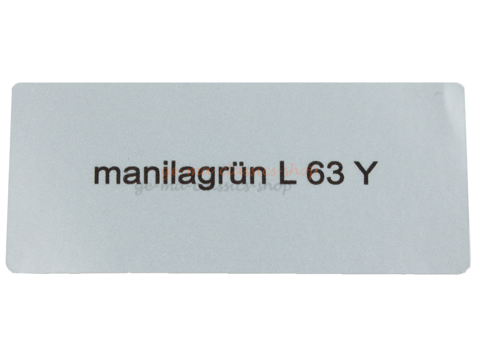 Aufkleber "manilagrün L 63 Y" Farbcode Sticker