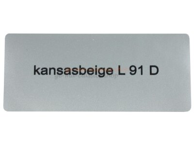 Aufkleber "kansasbeige L91 D" Farbcode Sticker