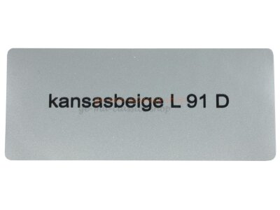 Aufkleber &quot;kansasbeige L91 D&quot; Farbcode Sticker