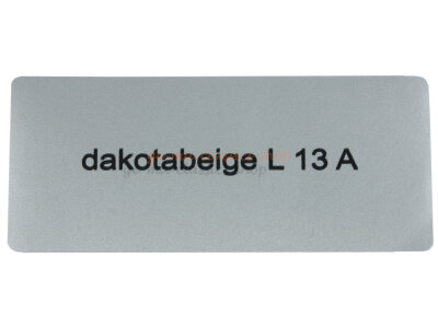 Aufkleber "dakotabeige L 13 A" Farbcode Sticker