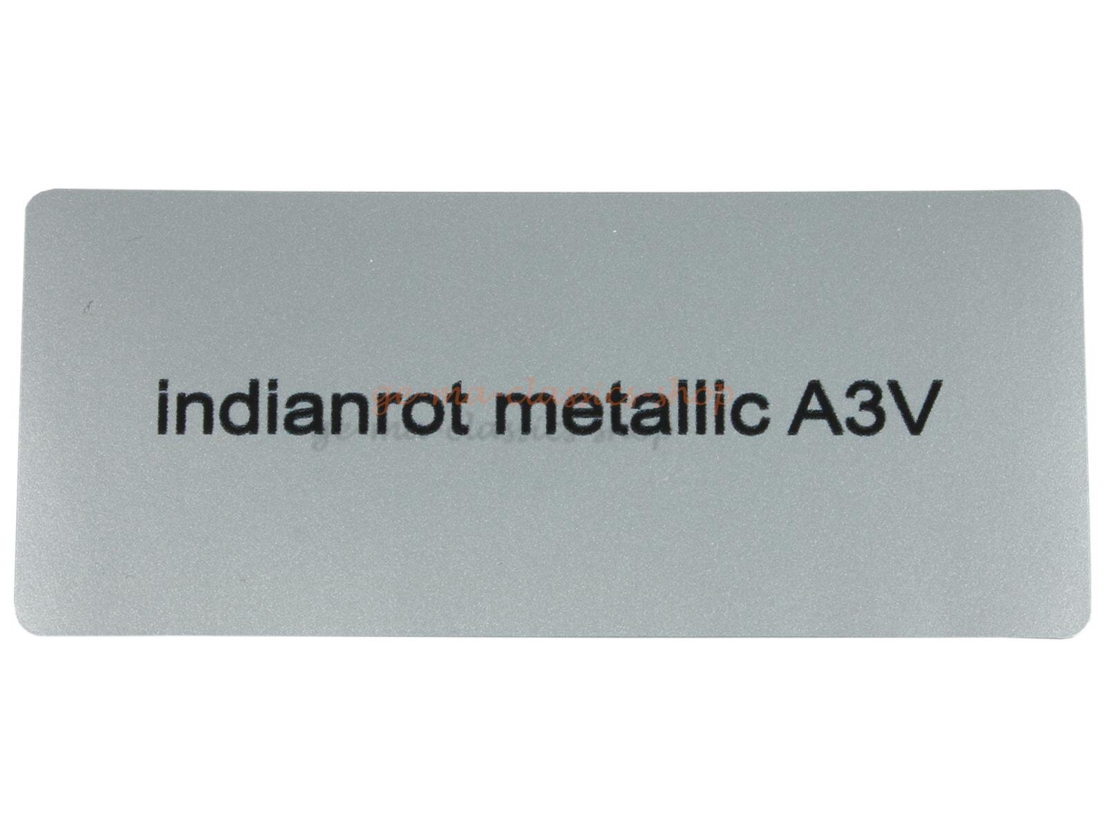 Aufkleber "indianrot metallic A3V" Farbcode Sticker