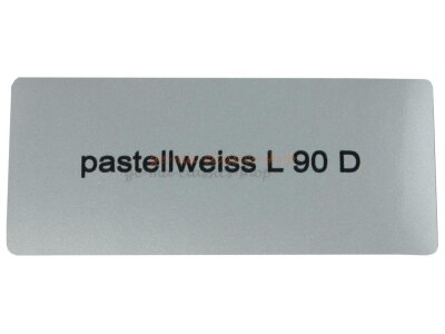 Aufkleber "pastellweiss L 90 D" Farbcode Sticker