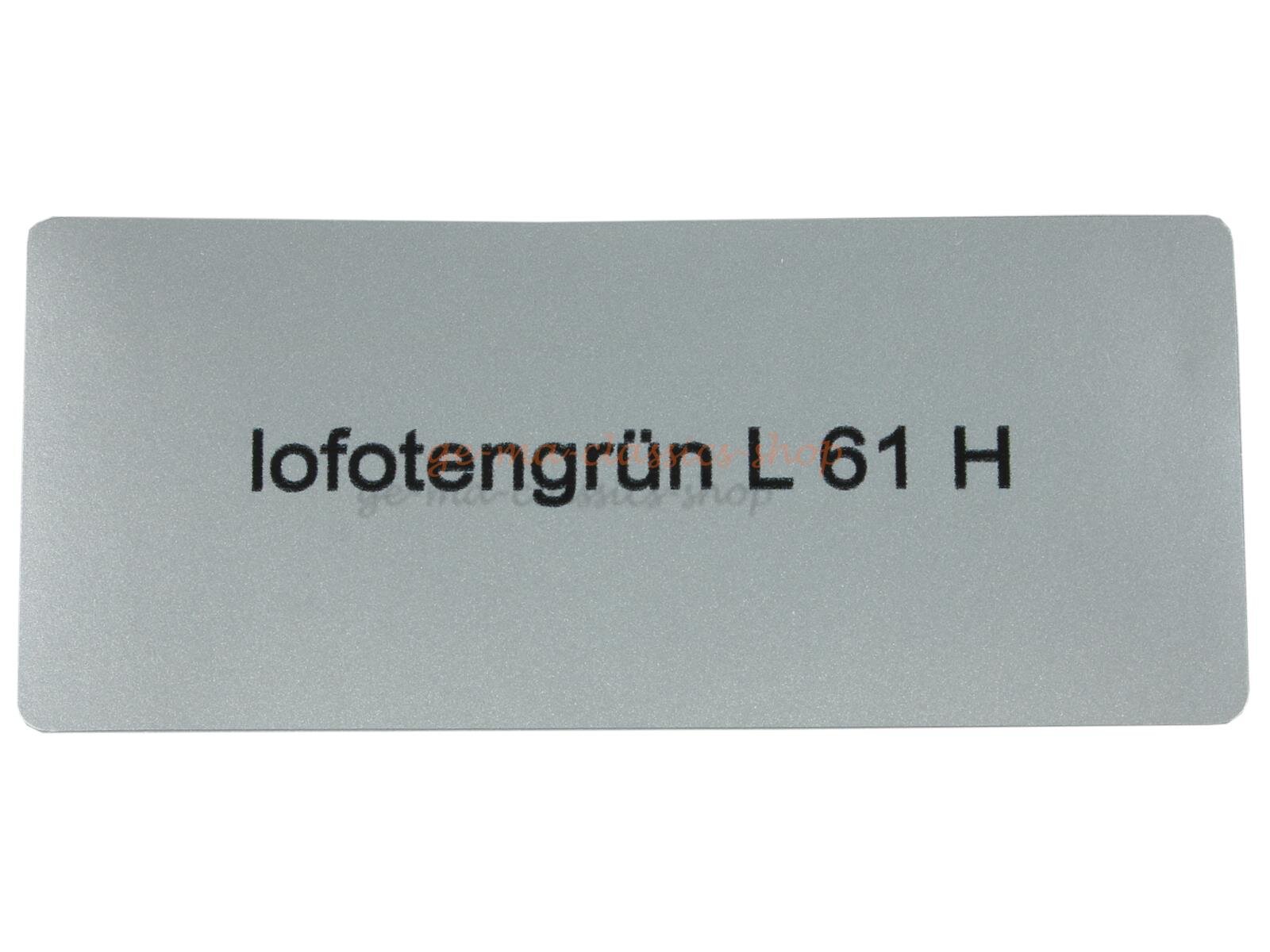 Aufkleber "lofotengrün L 61 H" Farbcode Sticker