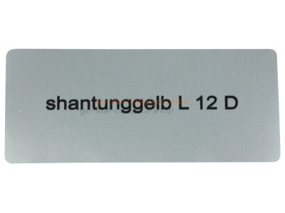 Aufkleber "shatunggelb L 12 D" Farbcode Sticker