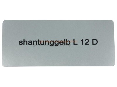 Aufkleber &quot;shatunggelb L 12 D&quot; Farbcode Sticker