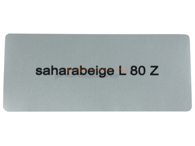 Aufkleber "saharabeige L 80 Z" Farbcode Sticker