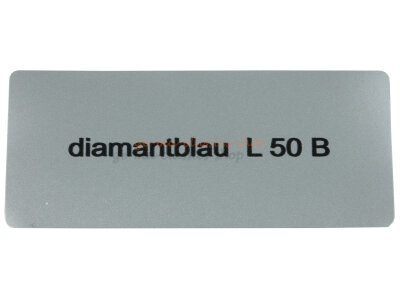 Aufkleber "diamantblau L 50 B" Farbcode Sticker