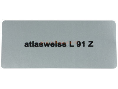 Aufkleber "atlasweiss L 91 Z" Farbcode Sticker