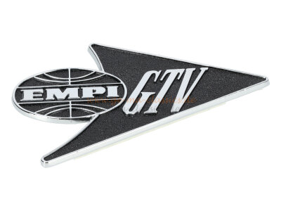 EMPI GTV Emblem für VW Käfer schwarz / chrom
