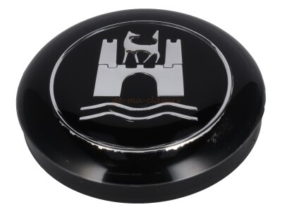 Hupenknopf Wolfsburg Emblem Schwarz-Silber BJ 60-71