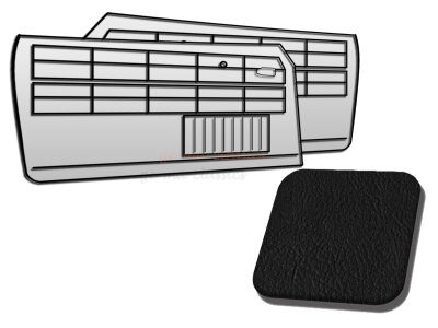 Türverkleidungen Karmann Cabrio Schwarz BJ 56-63 TMI