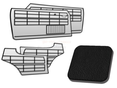 T&uuml;rverkleidungen Karmann Limousine Schwarz BJ 56-63