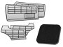 Türverkleidungen Karmann Limousine Schwarz BJ 56-63