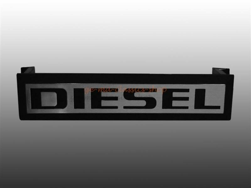 "DIESEL" Schriftzug Emblem vorne im Kühlergrill für VW Golf 2 & Jetta 2