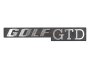 "GOLF GTD" Schriftzug hinten schwarz/chrom VW Golf 1 Original NOS