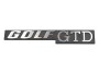 "GOLF GTD" Schriftzug hinten schwarz/chrom VW Golf 1 Original NOS