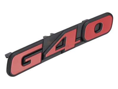VW Polo G40 Schriftzug Kühlergrill vorne rot Polo 3 86C 2F