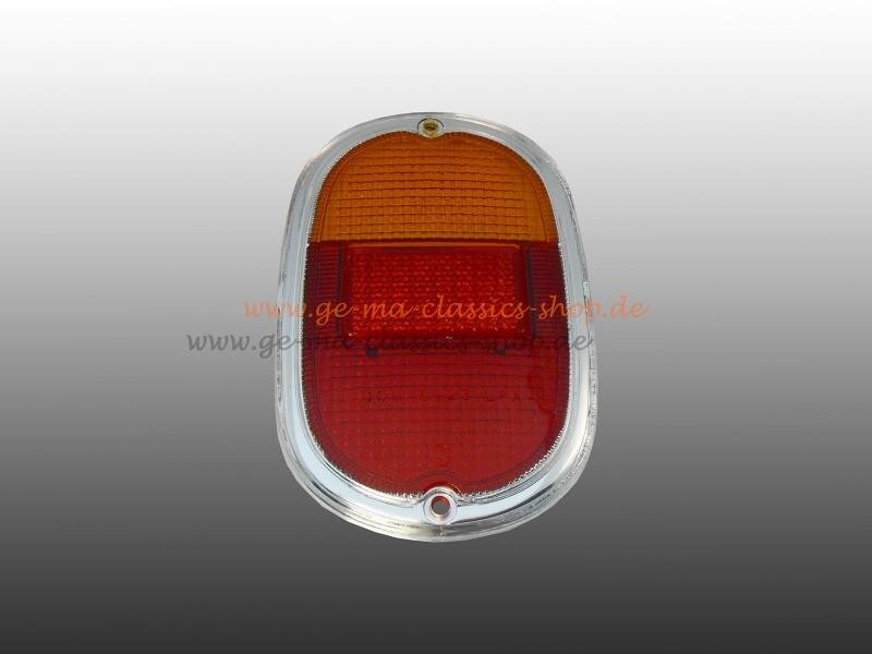Rücklichtglas gelb rot für VW Bus T1 T2a 61-71 Chrom