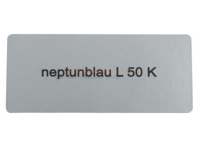 Aufkleber &quot;netpunblau L 50 K&quot; Farbcode Sticker