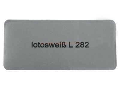 Aufkleber &quot;lotoswei&szlig; L 282&quot;