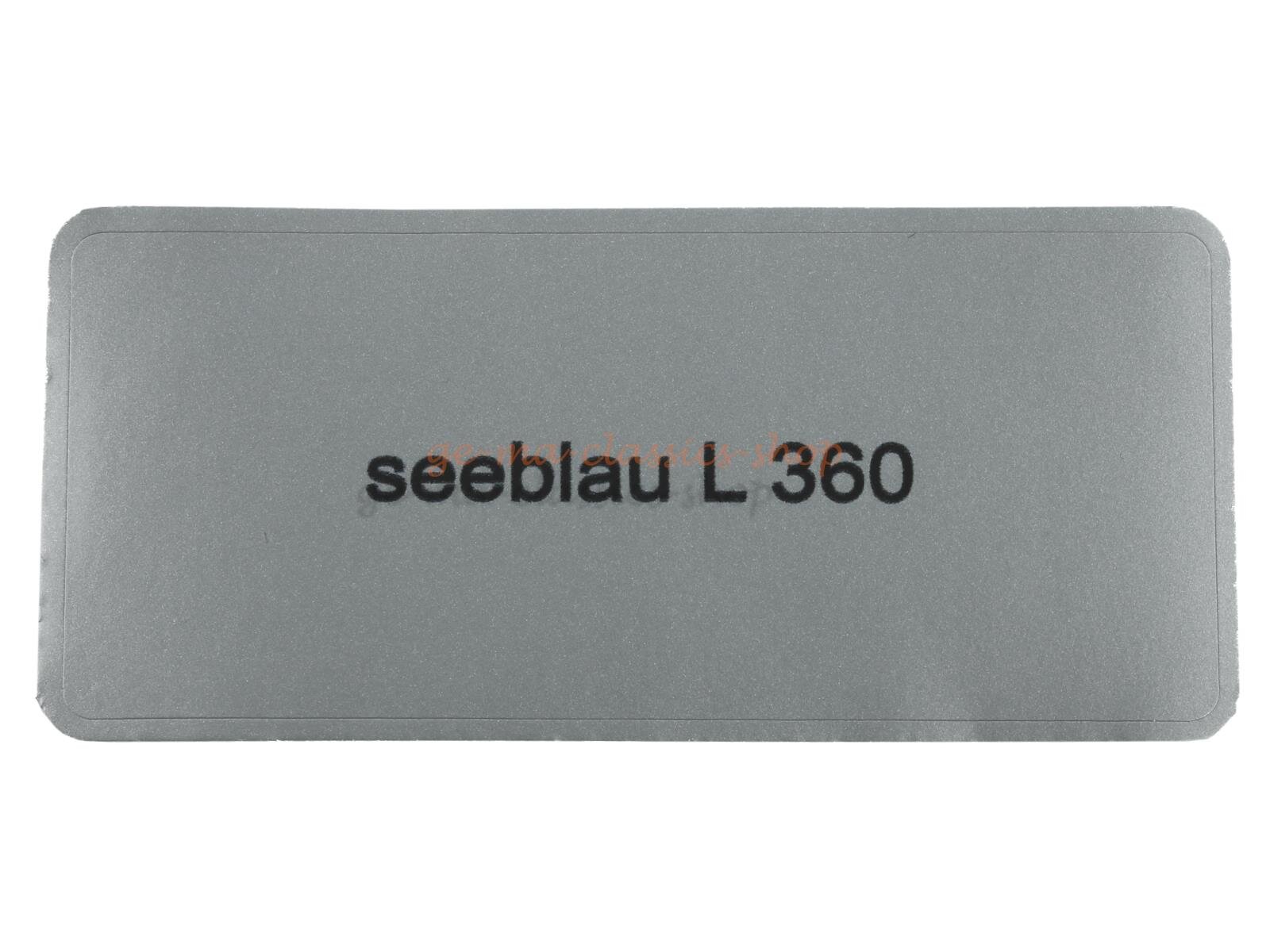 Aufkleber "seeblau L 360" Farbcode Sticker