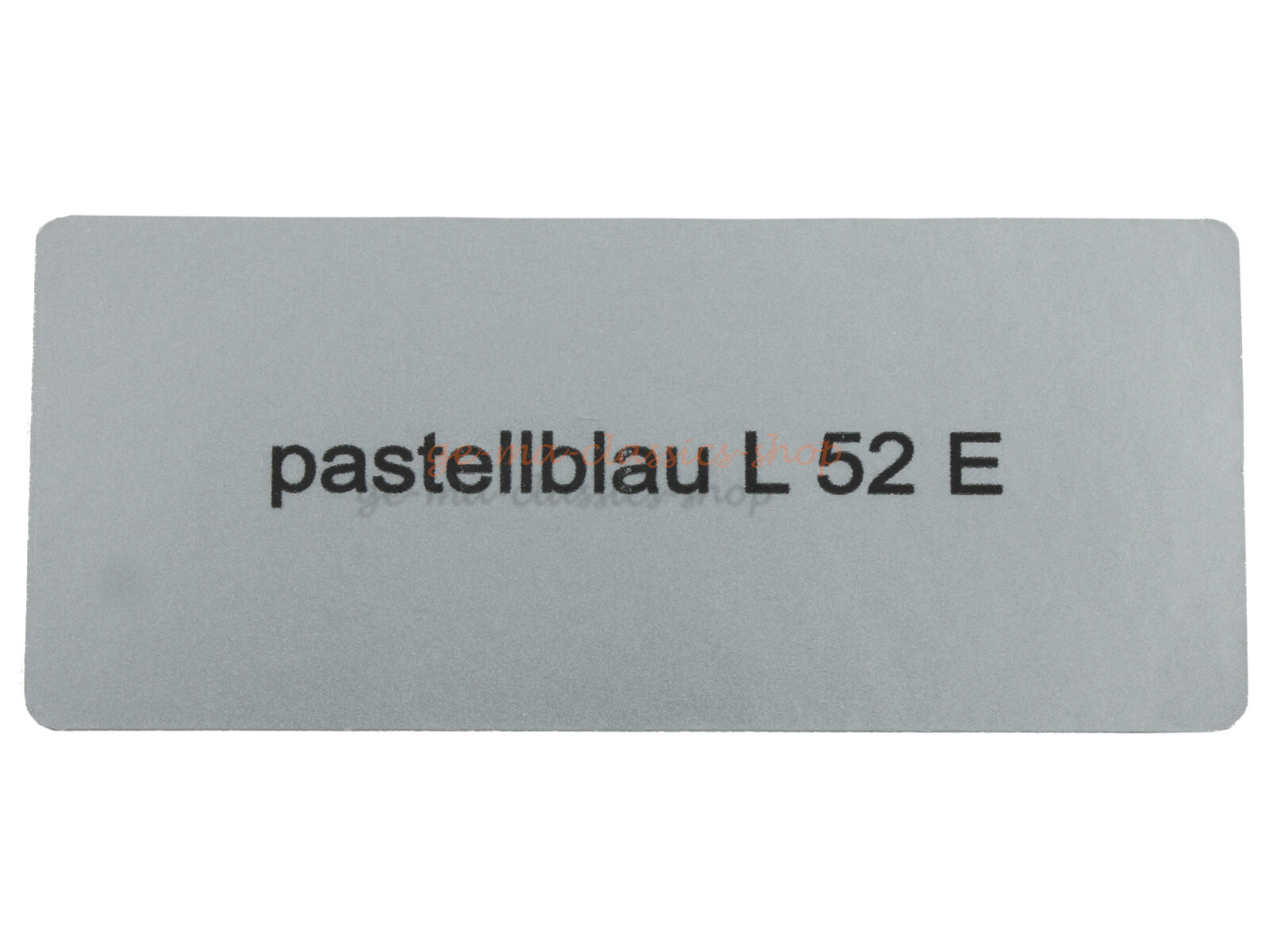 Aufkleber "pastellblau L 52 E" Farbcode Sticker