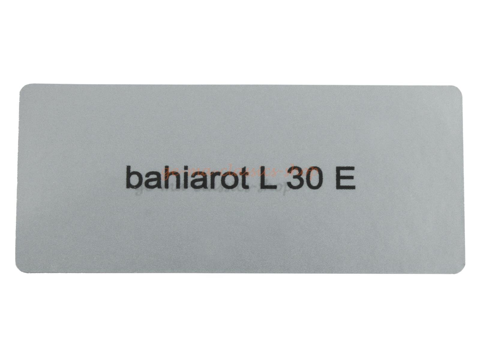 Aufkleber "bahiarot L 30 E" Farbcode Sticker