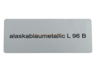 Aufkleber "alaskablaumetallic L 96 B" Farbcode...