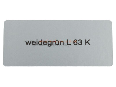 Aufkleber "weidegrün L 63 K" Farbcode Sticker