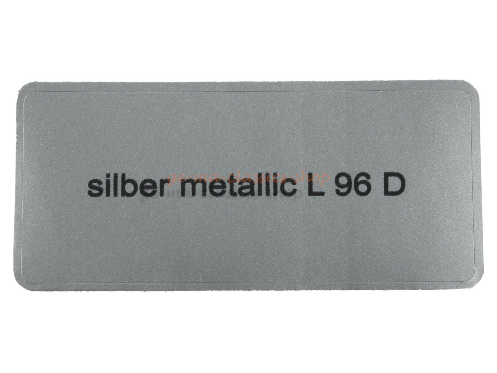 Aufkleber "silber metallic L 96 D" Farbcode Sticker