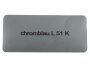 Aufkleber "chromblau L 51 K" Farbcode Sticker