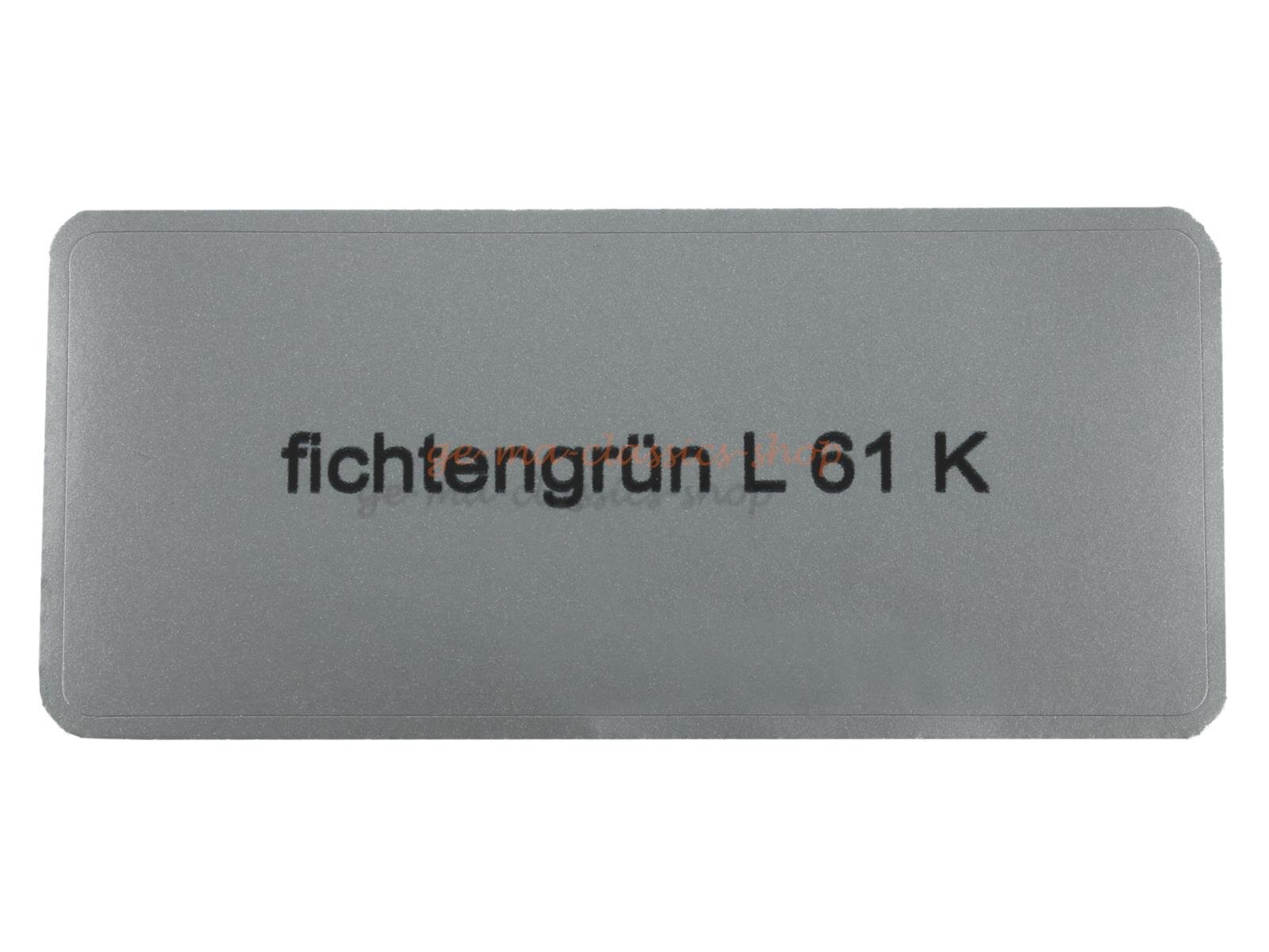 Aufkleber "fichtengrün L 61 K" Farbcode Sticker