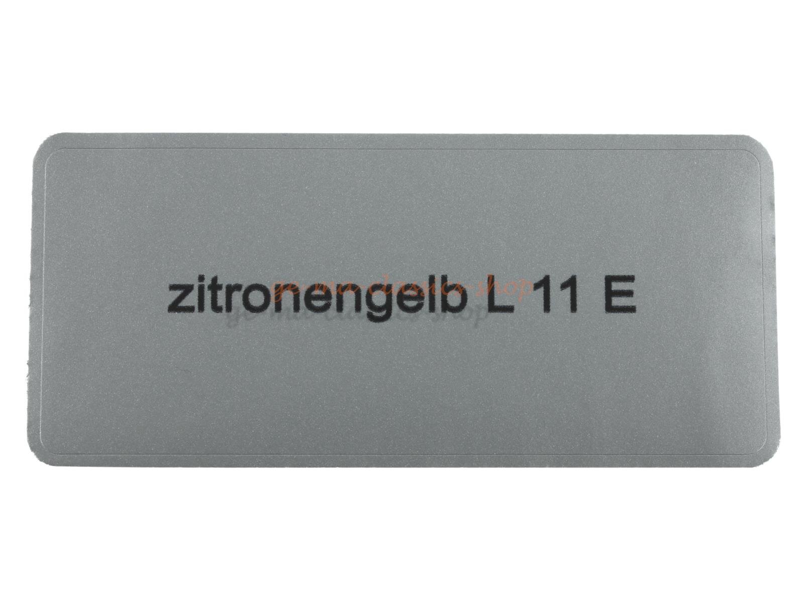 Aufkleber "zitronengelb L 11 E" Farbcode Sticker